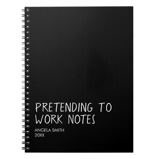 Cuaderno Divertido de Oficina, Notas de Fingir que (Frente)
