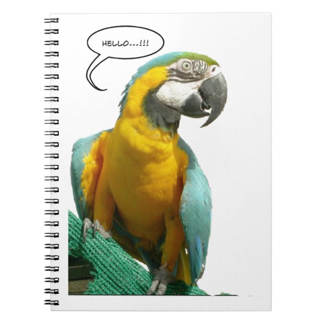 Cuaderno divertido del loro que habla (Frente)