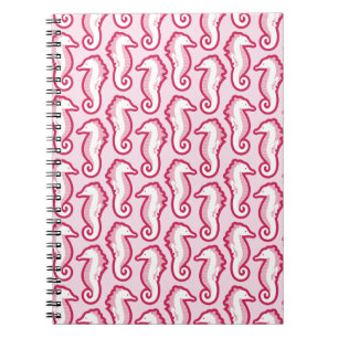 Cuaderno divertido del Seahorse - rosa