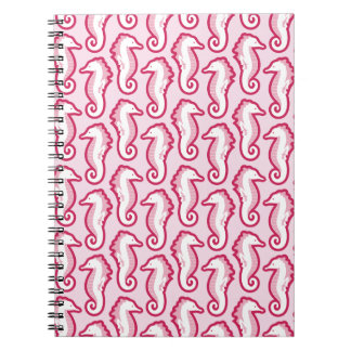 Cuaderno divertido del Seahorse - rosa