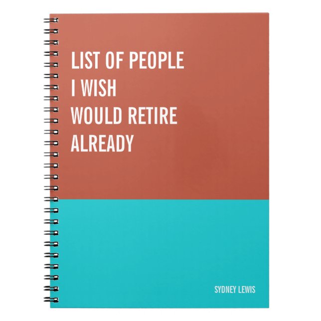 Cuaderno divertido, Diario de almohadilla de escri (Frente)