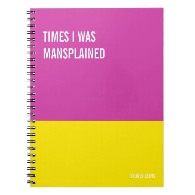 Cuaderno divertido, Diario de almohadilla de escri (Frente)