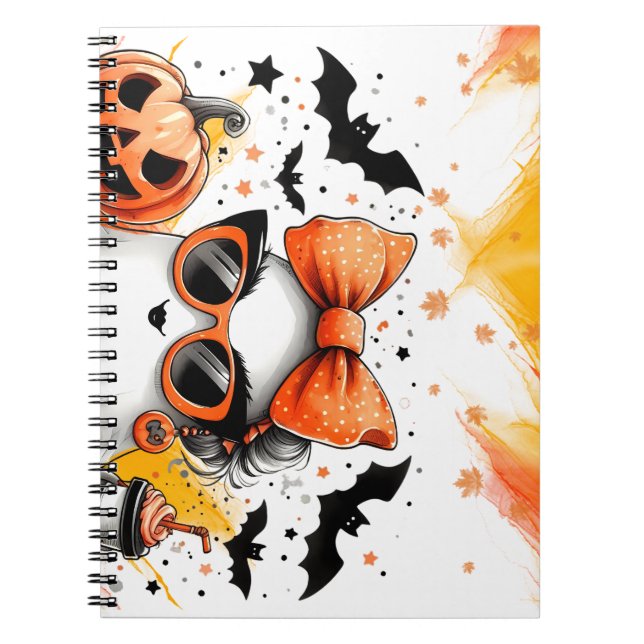 Cuaderno Divertido fantasma de Halloween (Frente)