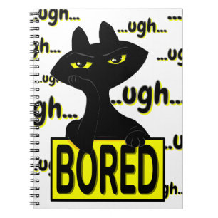 Cuaderno divertido gato negro sarcástico Bad Boogi