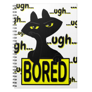 Cuaderno divertido gato negro sarcástico Bad Boogi