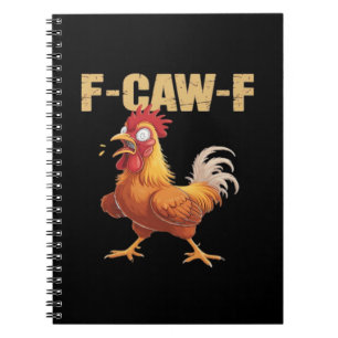 Cuaderno Divertido humor gótico de cuervo F-Caw-F