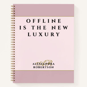 Cuaderno Divertido Inspirador Personalizado Rosa Pastel Pol