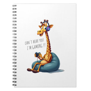 Cuaderno Divertido juego de jirafa para videojuegos masculi