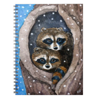 Cuaderno divertido lindo de la nieve del invierno