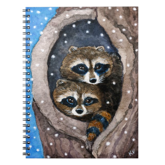 Cuaderno divertido lindo de la nieve del invierno (Frente)