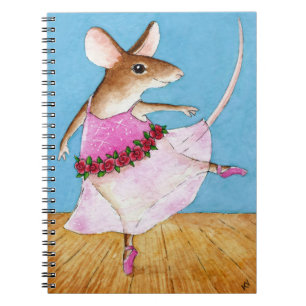 Cuaderno divertido lindo del ratón de la bailarin