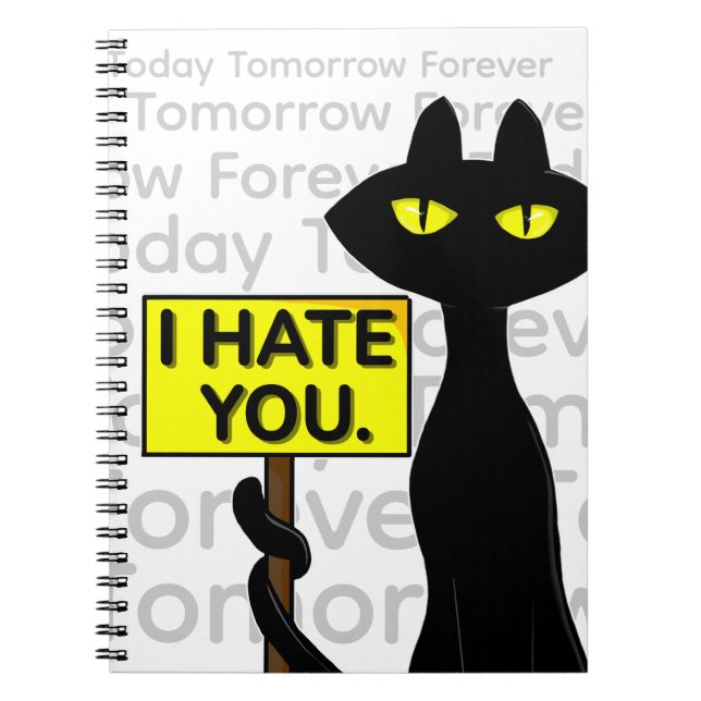 Cuaderno Divertido Mal Boogie - Te Odio (Frente)