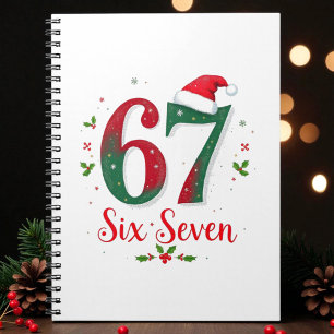 Cuaderno Divertido Meme de Navidad Seis Siete 67 6 7 Fiesta