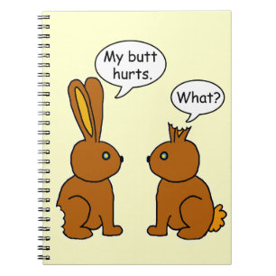 Cuaderno Divertido mi extremo daña conejitos