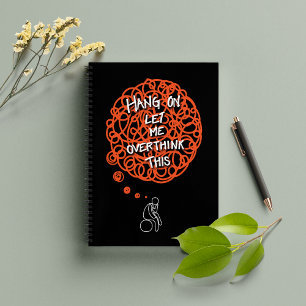 Cuaderno Divertido Mínimo 'Espera, Déjame Pensar en Esto'