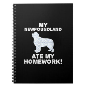Cuaderno Divertido Newfie Mi Terranova Se Comía Mi Hometr