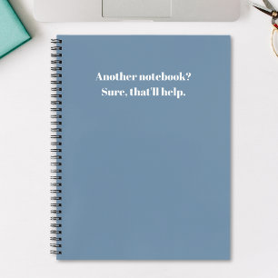 Cuaderno Divertido ¿Otro cuaderno? Eso ayudará Azul Blanco