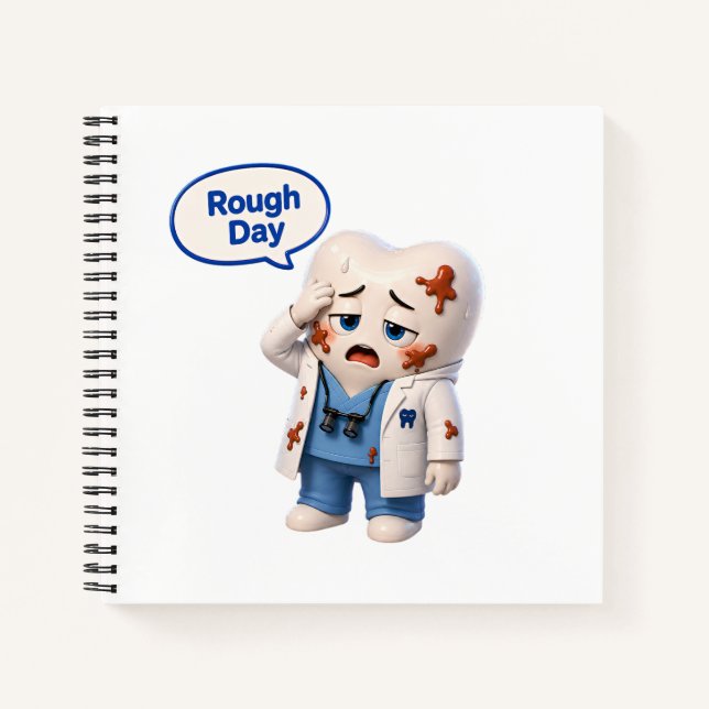 Cuaderno divertido para asistente dental con dient (Anverso)