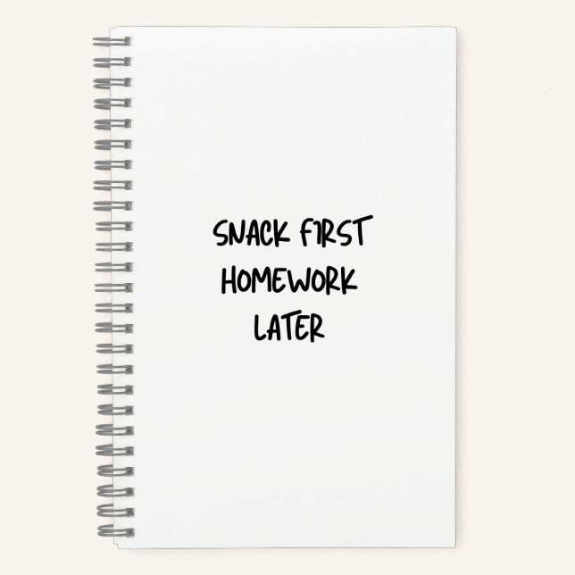 Cuaderno Divertido para la Escuela Comida Primero  (Anverso)