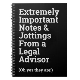 Cuaderno divertido para un asesor legal importante