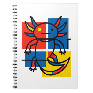 Cuaderno Divertido patrón de arte abstracto de Axolotl Piet