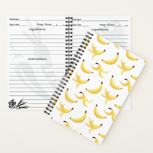 Cuaderno Divertido patrón de fiesta con chistes de plátano