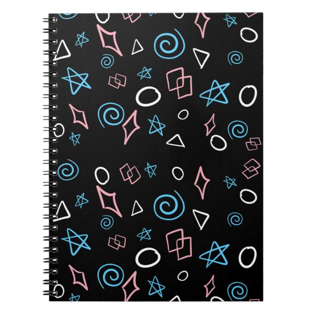 Cuaderno ¡Divertido patrón de repetición en los colores de  (Frente)