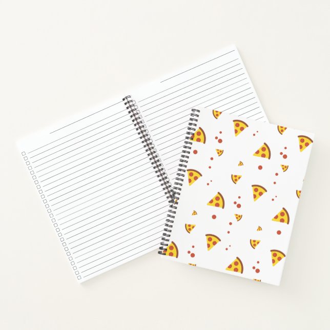Cuaderno Divertido patrón minimalista de pizza de pepperoni (Interior)