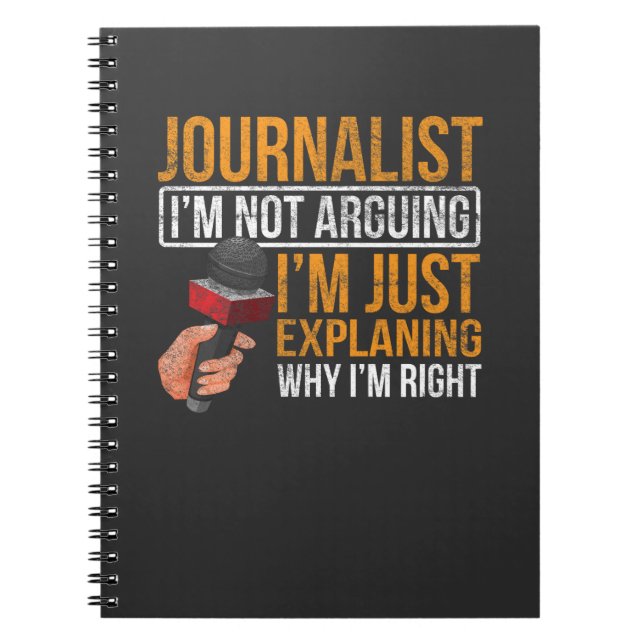 Cuaderno Divertido periodista Job Sarcasm News Author Repor (Frente)
