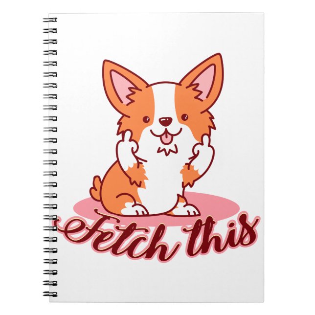 Cuaderno Divertido perro de Corgi medio capta esto (Frente)