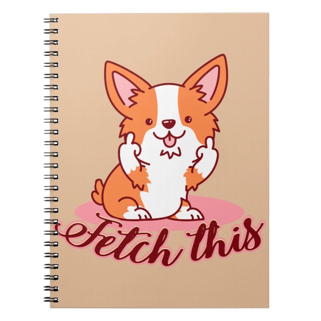 Cuaderno Divertido perro de Corgi medio capta esto (Frente)