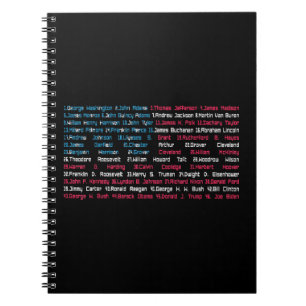 Cuaderno Divertido presidente de Estados Unidos en la lista