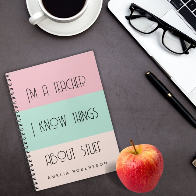 Cuaderno Divertido profesor personalizado Spiral Photo Note (Subido por el creador)