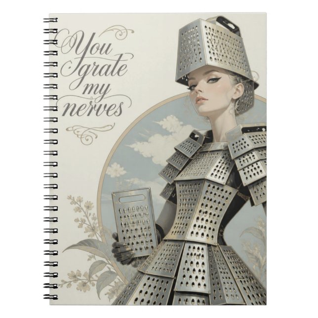 Cuaderno Divertido que me irritas los nervios Señora rallad (Frente)