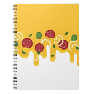 Cuaderno Divertido Queso de Pizza Goteante Retro Keto Fiest