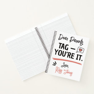Cuaderno Divertido regalo de fin de curso Queridos Padres E