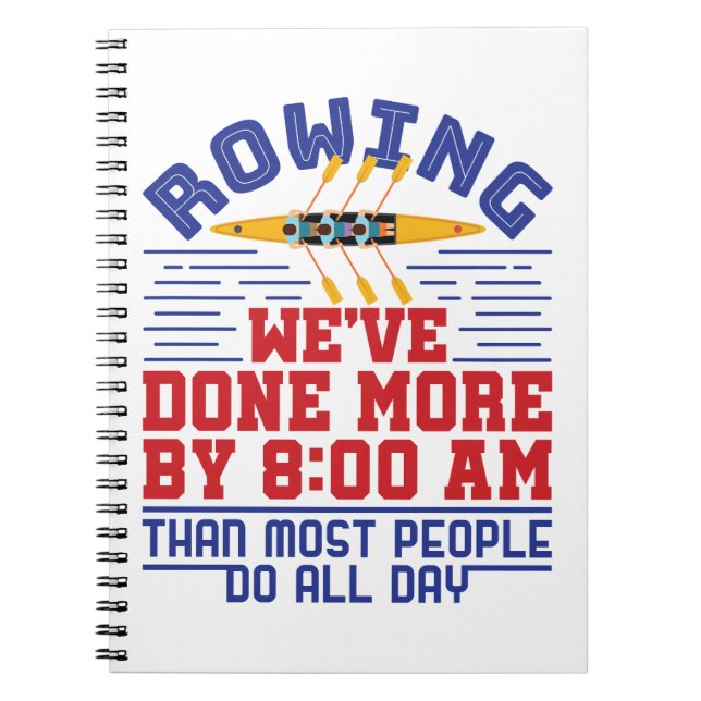 Cuaderno Divertido Rowing Hemos hecho más equipo de tripula (Frente)