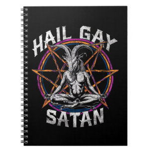 Cuaderno Divertido Salve Satanás Gay LGBT God Goth Orgullo