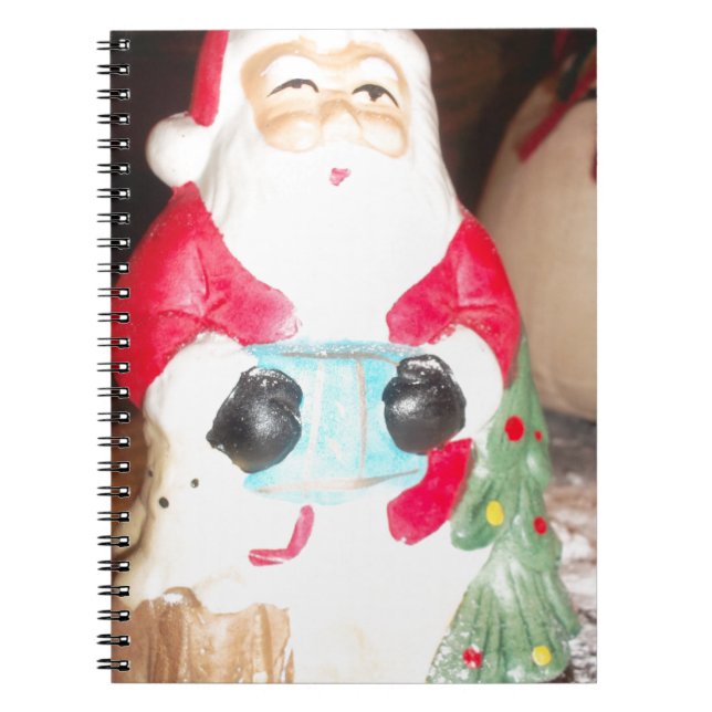 Cuaderno Divertido Santa con la impresión de arte de nieve (Frente)