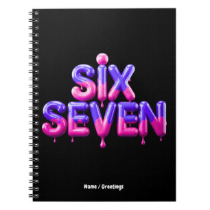 Cuaderno Divertido Seis Siete 67 Meme Gen Alpha Estilo Vira