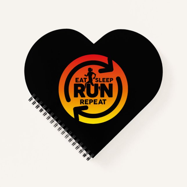 Cuaderno Divertido Sleep Run Repetir Sunset En El Corazón N (Anverso)