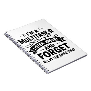 Cuaderno Divertido Soy una persona multitarea que dice vida
