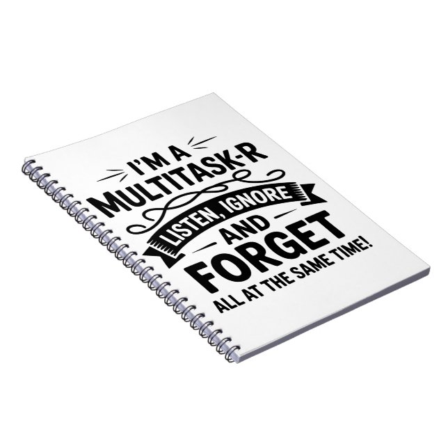Cuaderno Divertido Soy una persona multitarea que dice vida (Lado Derecho)