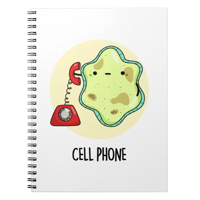 Cuaderno Divertido tema de ciencia de la biología del teléf (Frente)