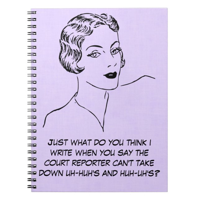 Cuaderno Divertido Uh-huh, Huh-uh diario del reportero de (Frente)
