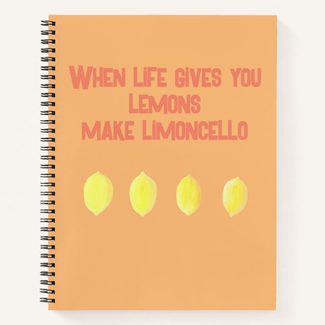 Cuaderno Divertido Vegan Cuando La Vida Te Da Lemons Notebo (Anverso)