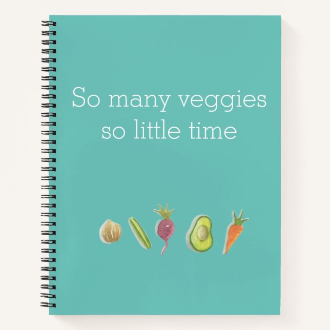 Cuaderno Divertido VeganTantas Verduras Tan Pequeño Bloc De (Anverso)
