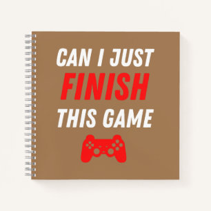 Cuaderno Divertido videojuegos Puedo terminar este juego