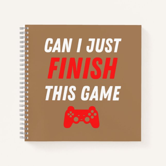 Cuaderno Divertido videojuegos Puedo terminar este juego (Anverso)