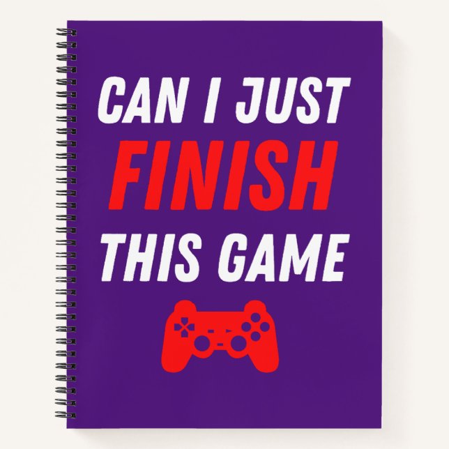 Cuaderno Divertido videojuegos Puedo terminar este juego (Anverso)